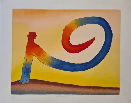 Lithographie Folon - Sans titre 