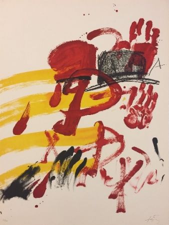 Lithographie Tàpies - Sans titre 2