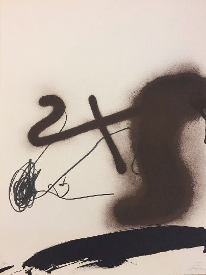 Lithographie Tàpies - Sans titre 3