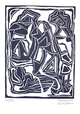 Linogravure Gérédakis - Sans titre 5