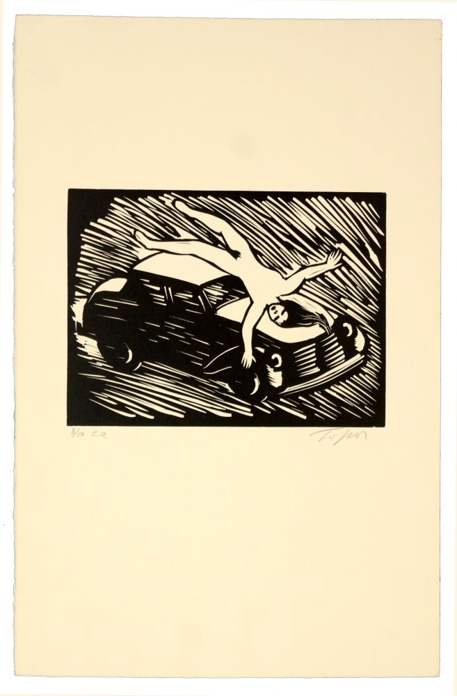 Linogravure Topor - Sans titre, sans date