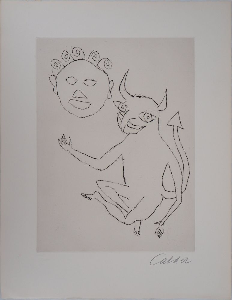 Gravure Calder - Santa Claus : le Petit Diable