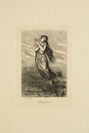 Gravure Chassériau - Sapho