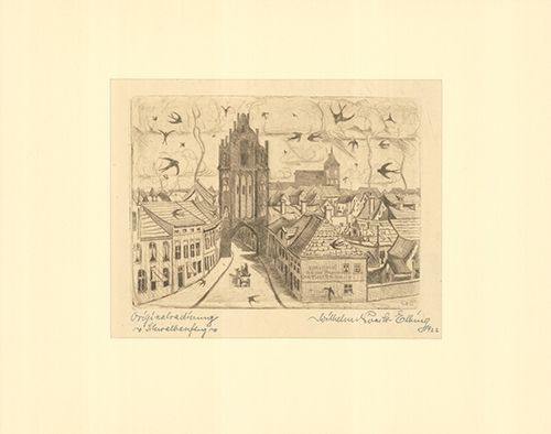 Gravure Noack - Schwalbenflug