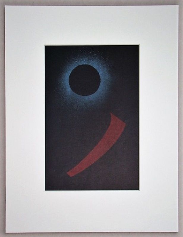 Lithographie Kandinsky - Schwarze Sonne, 1940