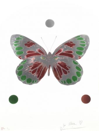Aucune Technique Hirst - Science Xmas Butterfly Print