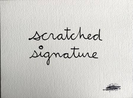 Sérigraphie Vautier - Scratched signature