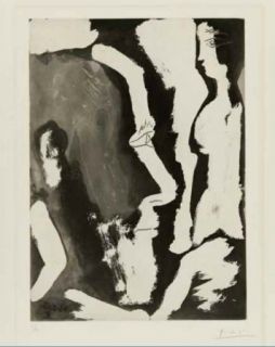 Eau-Forte Et Aquatinte Picasso - Sculpteur travaillant à un buste de femme II