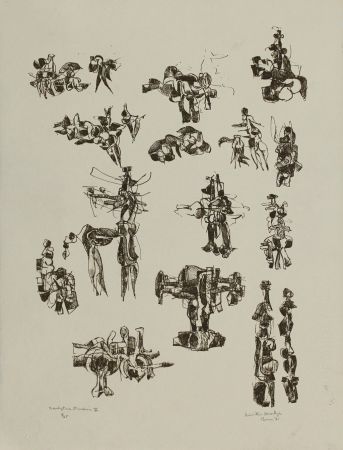 Lithographie Hadzi - Sculpture Studies V