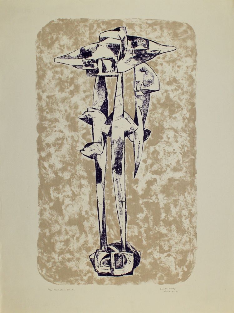 Lithographie Hadzi - Sculpture Study