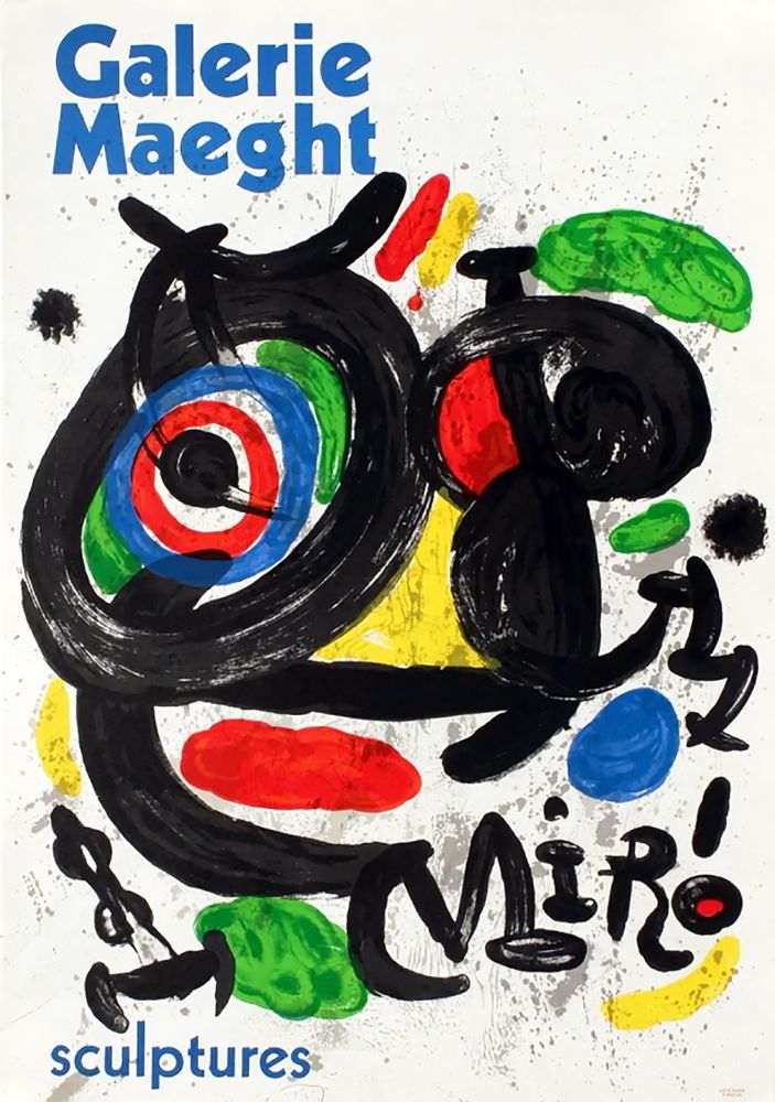 Affiche Miró - SCULPTURES . Exposition Galerie Maeght, 1970. Affiche originale.