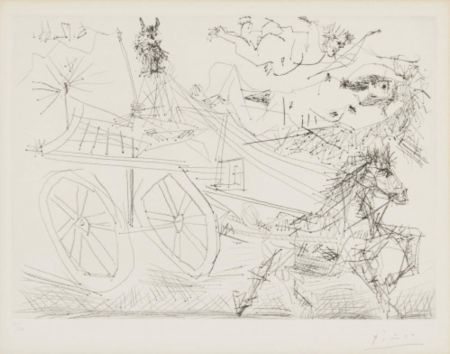 Gravure Picasso - Scène mythologique