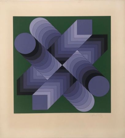 Sérigraphie Vasarely - Sees 
