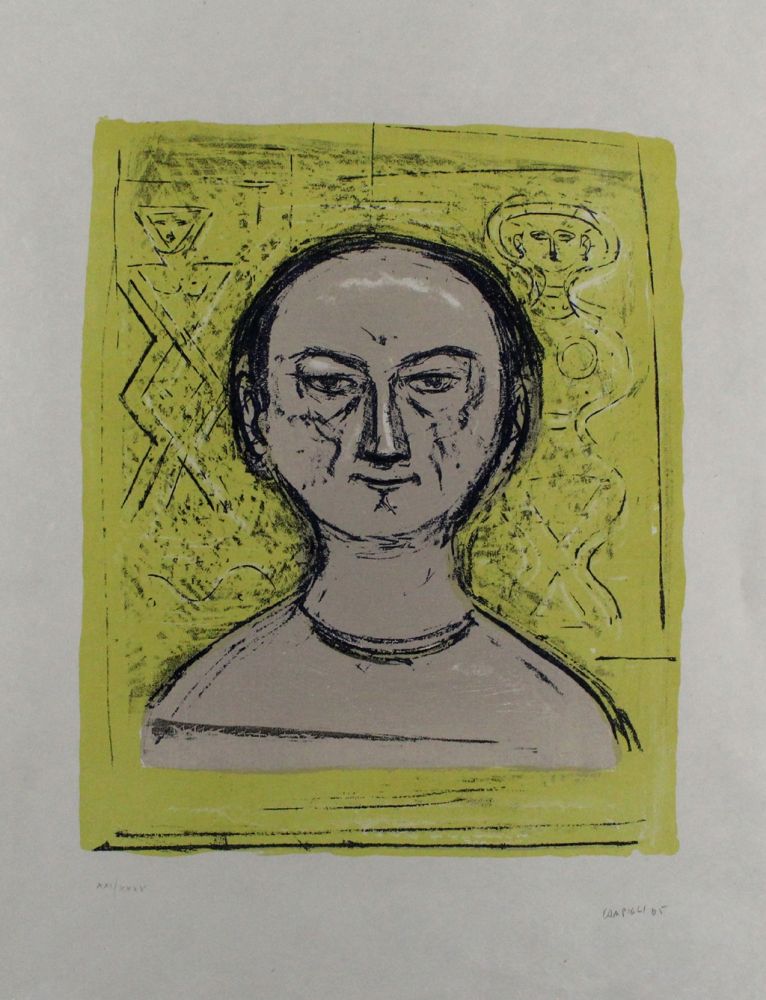Lithographie Campigli - Selbstbildnis / Self-Portrait