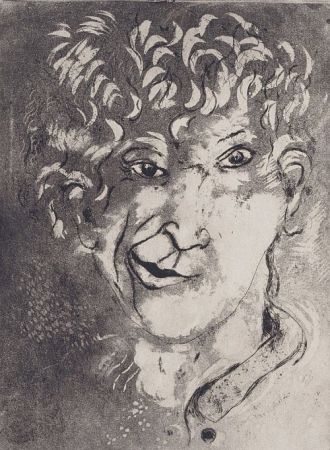 Eau-Forte Et Aquatinte Chagall - Self-Portrait with Grimace
