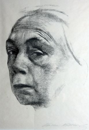 Lithographie Kollwitz - Self Portrait 