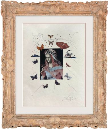Gravure Dali - Selfportrait Surrealist with butterflies