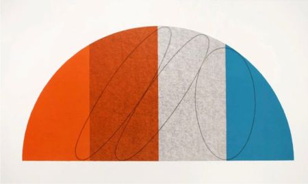 Lithographie Mangold - Semi Circle II
