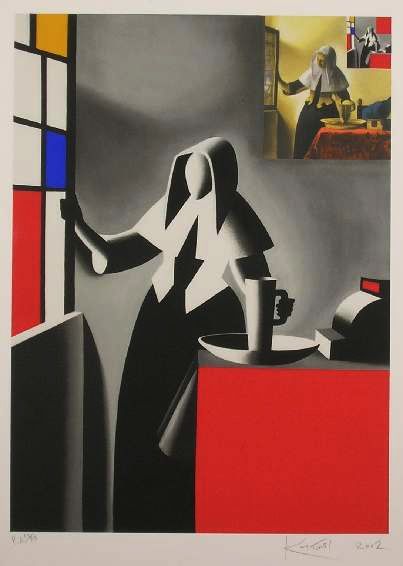 Lithographie Kostabi - SENZA TITOLO