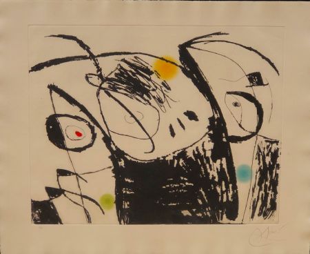 Eau-Forte Et Aquatinte Miró - Serie Mallorca nº X