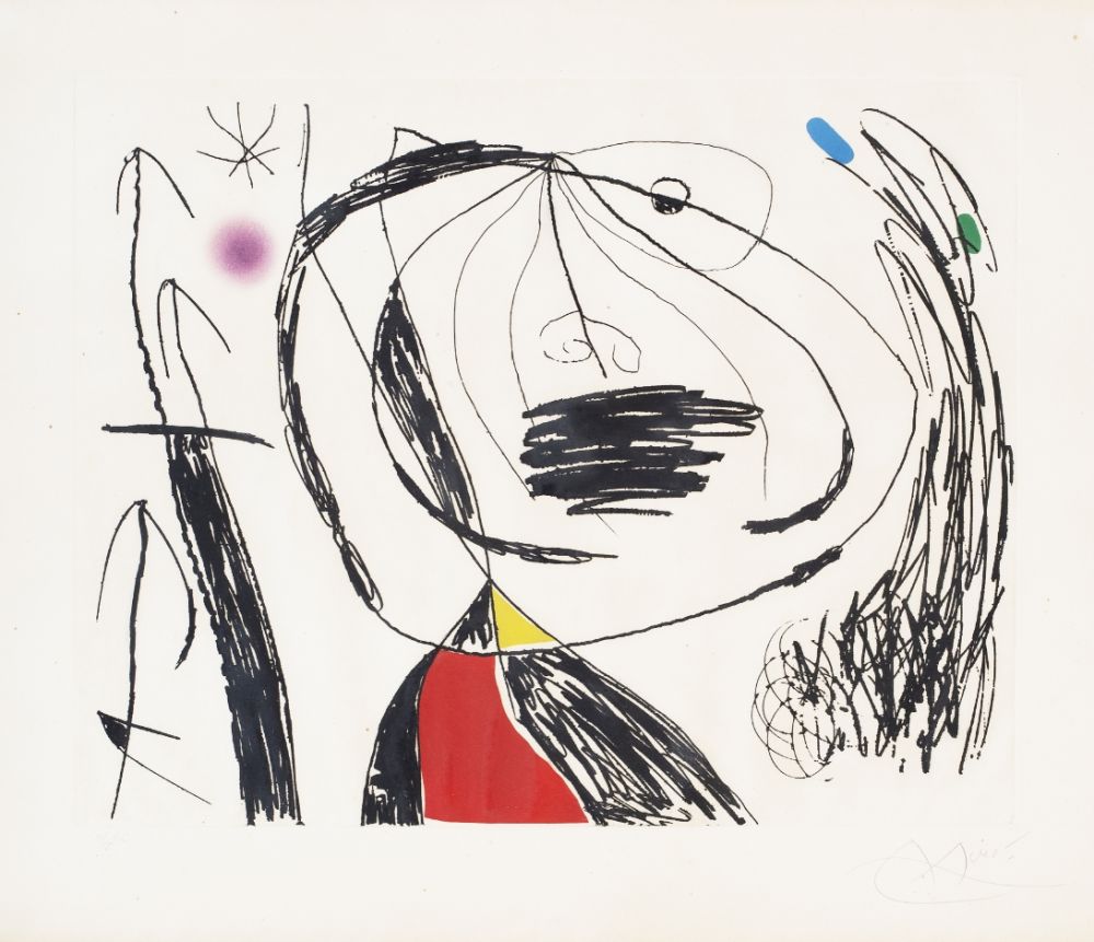 Eau-Forte Et Aquatinte Miró - Serie Mallorca (plate 5)