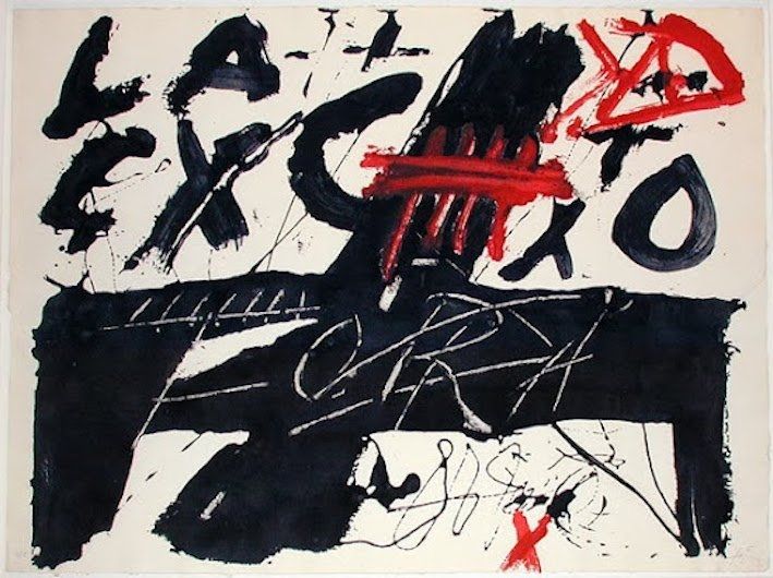 Eau-Forte Tàpies - Serie Negre i Roig