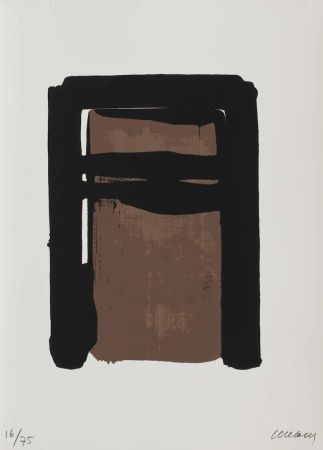 Sérigraphie Soulages - Serigraphie no. 10 (from Sur le mur d'en face)