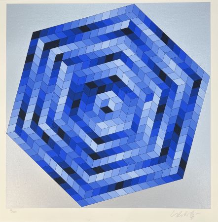 Sérigraphie Vasarely - Sette