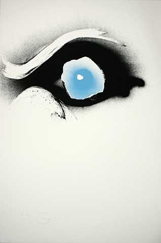 Sérigraphie Piene - Seuloeil blau/schwarzes Auge