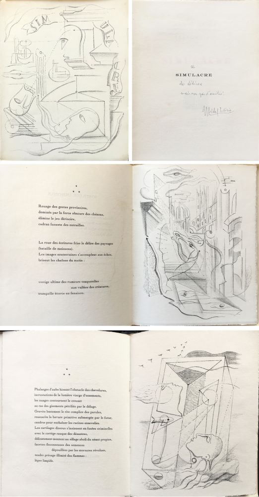 Livre Illustré Masson - SIMULACRE. 7 lithographies originales. Dédicacé (1925)