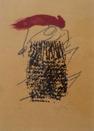 Lithographie Tàpies - Sin Título