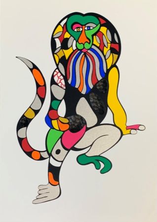 Sérigraphie De Saint Phalle - Singe-Lion