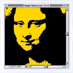 Lithographie Pusenkoff - Single Mona Lisa yellow for Barcelona