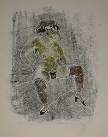 Monotype Schürch - Sitzender Akt