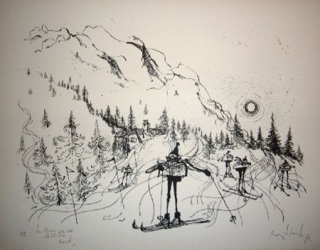 Lithographie Searle - Ski