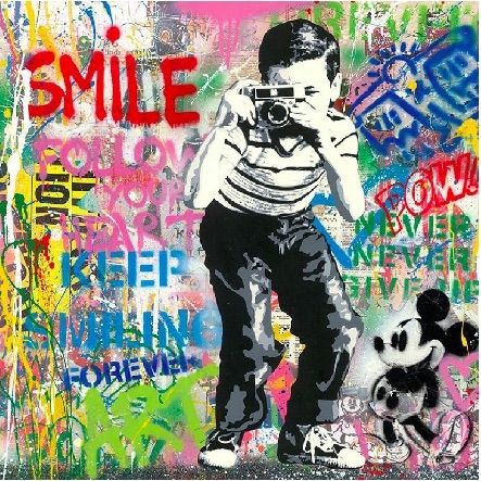 Sérigraphie Mr Brainwash - Smile, 2020 