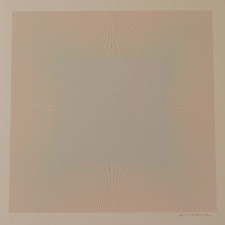 Lithographie Anuszkiewicz - SOFT, PALE GRAY - EXACTA FROM CONSTRUCTIVISM TO SYSTEMATIC ART 1918-1985