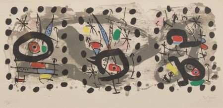 Lithographie Miró - Solar Bird, Lunar Bird, Sparks