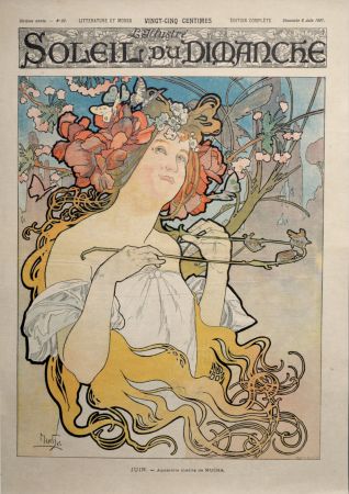 Lithographie Mucha - Soleil du dimanche, 1897