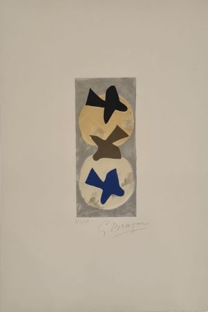 Lithographie Braque - Soleil et Lune I 