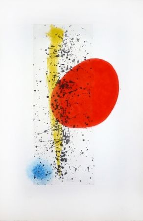 Gravure Miró - Soleil et vent