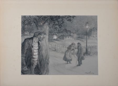 Lithographie Faivre - Sous le couteau