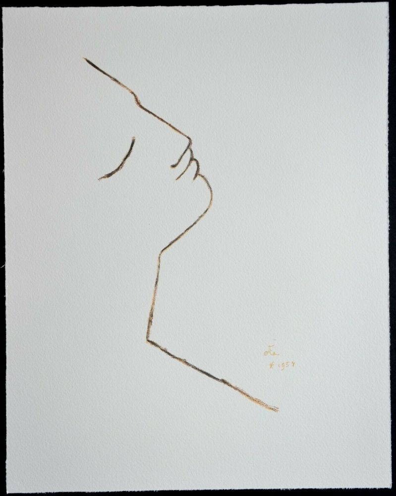 Lithographie Cocteau - Sous le manteau de feu