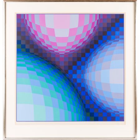 Sérigraphie Vasarely - Spheres