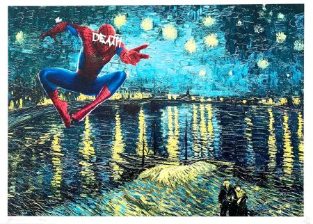 Estampe Numérique Death Nyc - Spiderman Starry Night