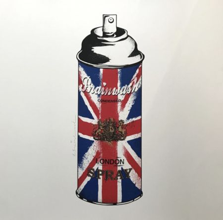 Sérigraphie Mr Brainwash - Spray Can (Union Jack)