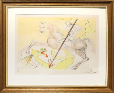 Gravure Dali - St Georges et le Dragon