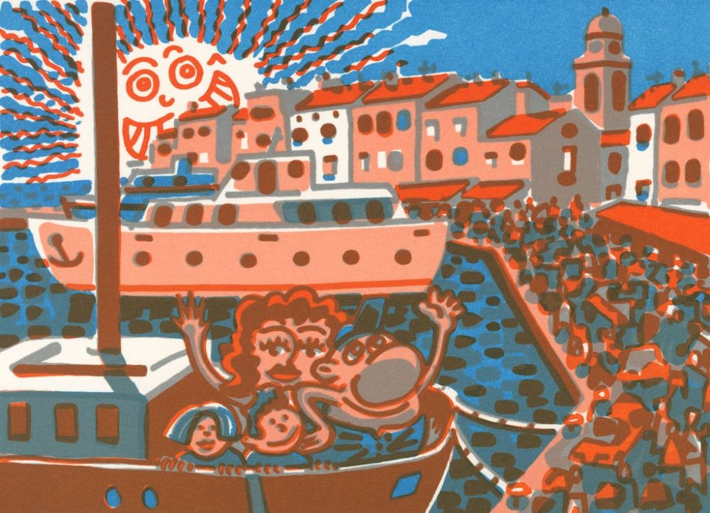 Lithographie Di Rosa - St Tropez