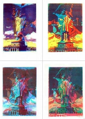 Sérigraphie Bury - Statue de la liberté, 8 variations