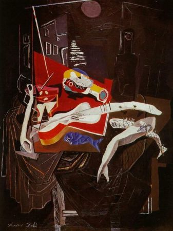 Multiple Dali - Still Life By The Light of The Moon Tapestry Nature Morte au Clair De Lune 
